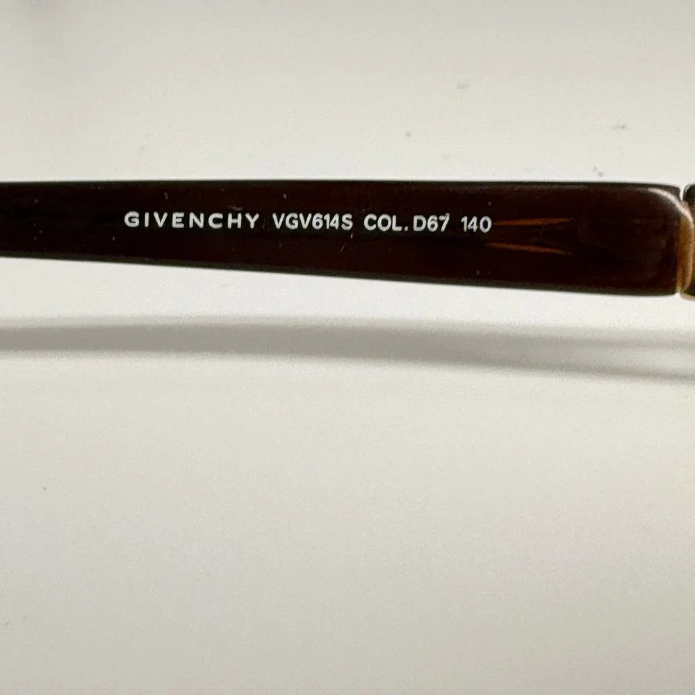 Givenchy VGV614S Honey Tortoise Gold Logo Eyeglass Frames Italy D67 140